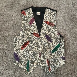 Vintage “Mandy” feather vest size M